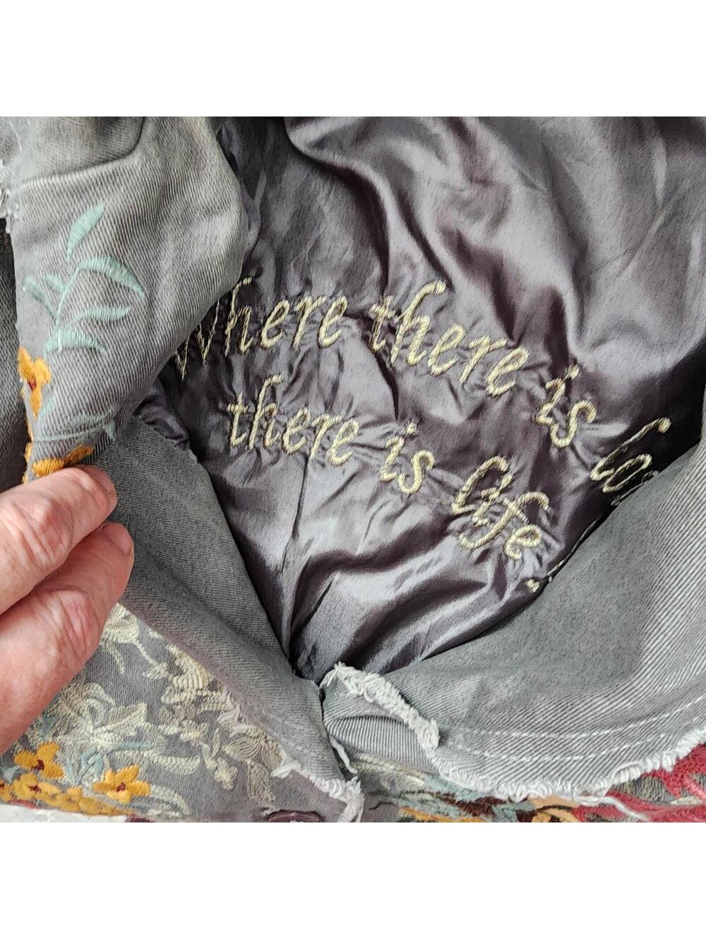 DB Sport unique embroidered olive freen jacket M - Picture 4 of 8